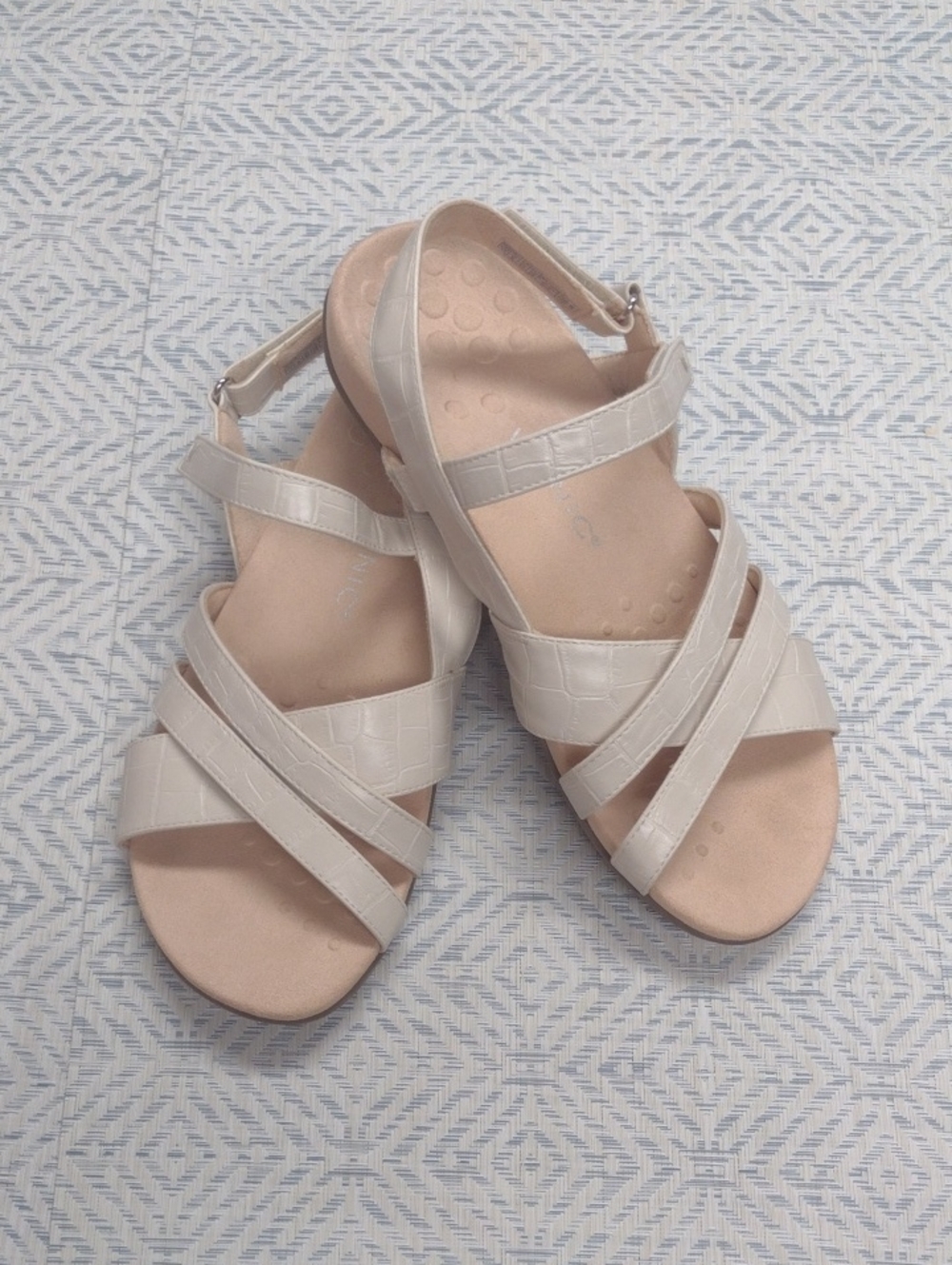 Vionic Mirabi Style Women's Strappy Sandals in Cream, Comfort, Soft